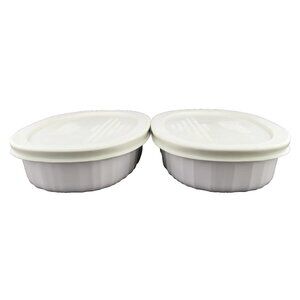 Vtg 1985-99 Corning Ware, French White F-15-B Small Casserole Dish w/F-15-PC Lid